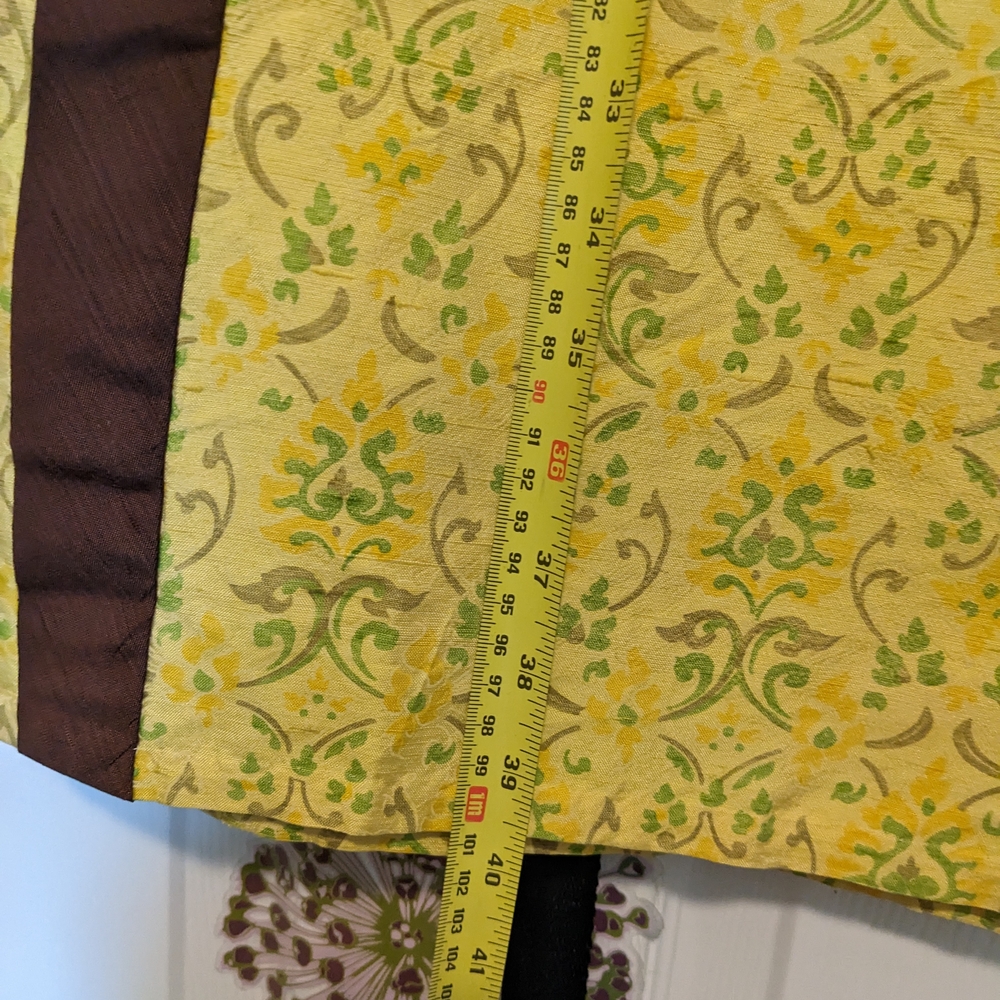 Yellow and Brown Patterned Fabric - Picture 2 of 9